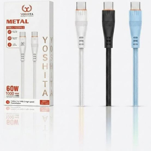 کابل شارژ دوسر تایپ سی YOSHITA مدل YC-107 مشکی